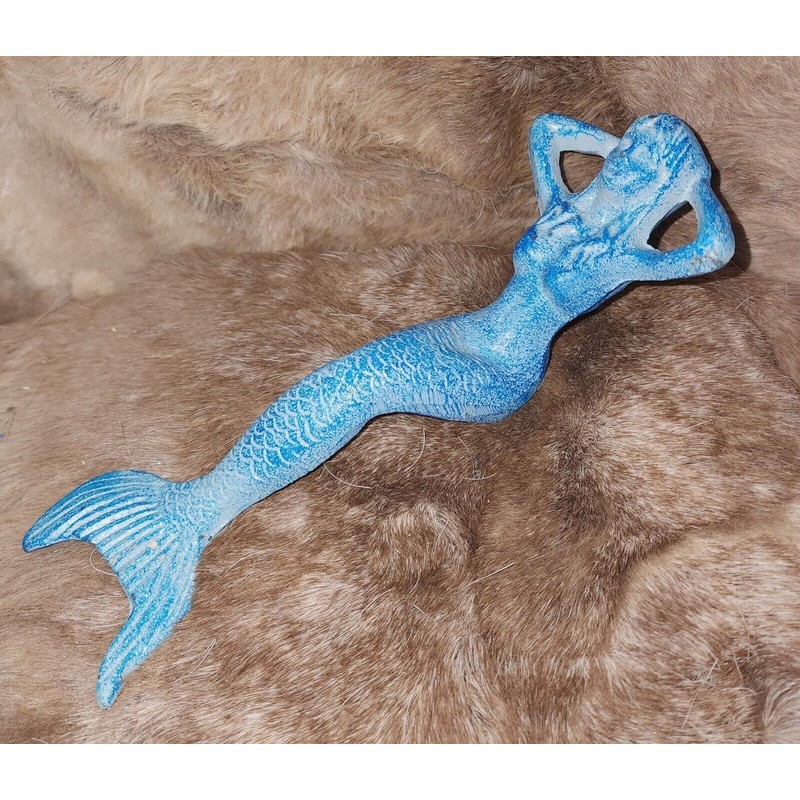 Vintage Cast Iron Antique Style Nautical Mermaid Garden Pond Pool