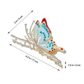NOLITOY 6pcs Flower Claw Clips for Women Cute Metal Hair Accessories Elegant Floral Design Sturdy and Durable for Home Office and School Use