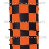 Black and Orange Check Motorcycle Neck Tube Warmer Balaclava Gaiter