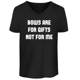 Bows are for Gifts, not for me. - Men's Soft & Comfortable V-Neck T-Shirt CP05 Black