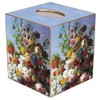Spring Bouquet on Blue Backgound Paper Mache Tissue Box Cover