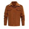 FANARCHER Men's Corduroy Jackets Sherpa Lined Fleece Trucker Work Jacket