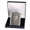 70th Birthday Engraved Hip Flask Lawn Bowls Feature in Gift