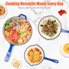 Nonstick Enameled Cast Iron Cookware - 3 Frying Pan Set