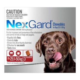 Nexgard Red for Large Dog 25 to 50 Kg 3 Pack