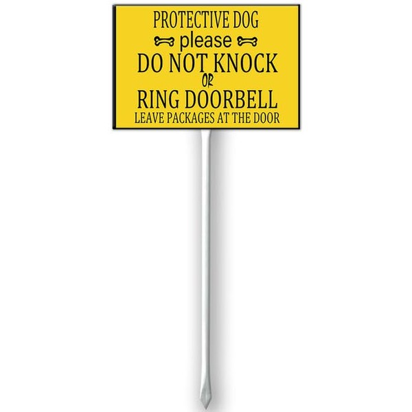 Lefangovs-12x8 IN Protective Dog Please Do Not Knock or Ring