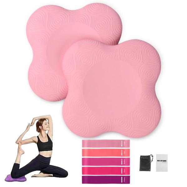 2 Rodilleras De Yoga,Almohadilla De Espuma Antideslizante Tapete Yoga Grueso