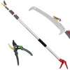 Lineslife Extendable Tree Pruner,4.6-10ft Pole Saw Pruning Shear, Telescopic Long