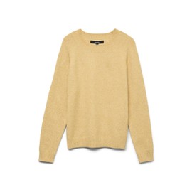 VERO MODA Women's Vmdoffy LS O-Neck Blouse Noos Blouse, Golden Spice