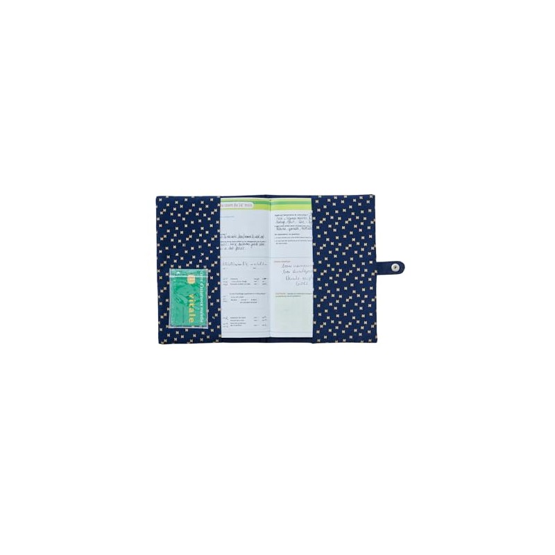 Vertbaudet Soft Cotton Examination Book Cover Navy Grise One Size