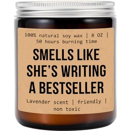 Smells Like She's Writing Candle - Writer Candle - Gifts for Authors - Gifts for Journalists - Candle Writer Gifts - Book Writer Gifts - Cool Gifts for Writers and Authors