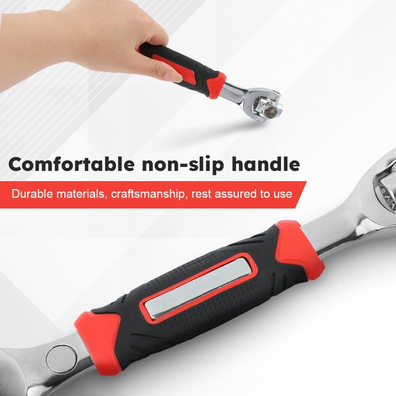 NINEFOX Universal Socket Wrench 52 in 1 Wrench Multifunction Wrench