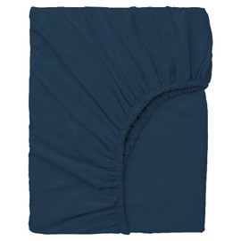 Hotella 100% Microfiber 60"x80" Queen Size Fitted Sheet Only, Hotel Quality Deep Pocket Bottom Sheet, Up to 14 inch Bedding Matress Protector, Machine Washable and Non-Fade, Stay in Place, Dark Blue