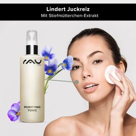RAU Purifying Tonic with Alcohol 200 ml - Deep and Thorough Cleansing Face Toner - with Zinc, Arginine and Fruit Acid - Highly-Effective Cleanser Lotion For Acne, Blackheads And Spots - Top-Seller Anti-Blemish Treatment!