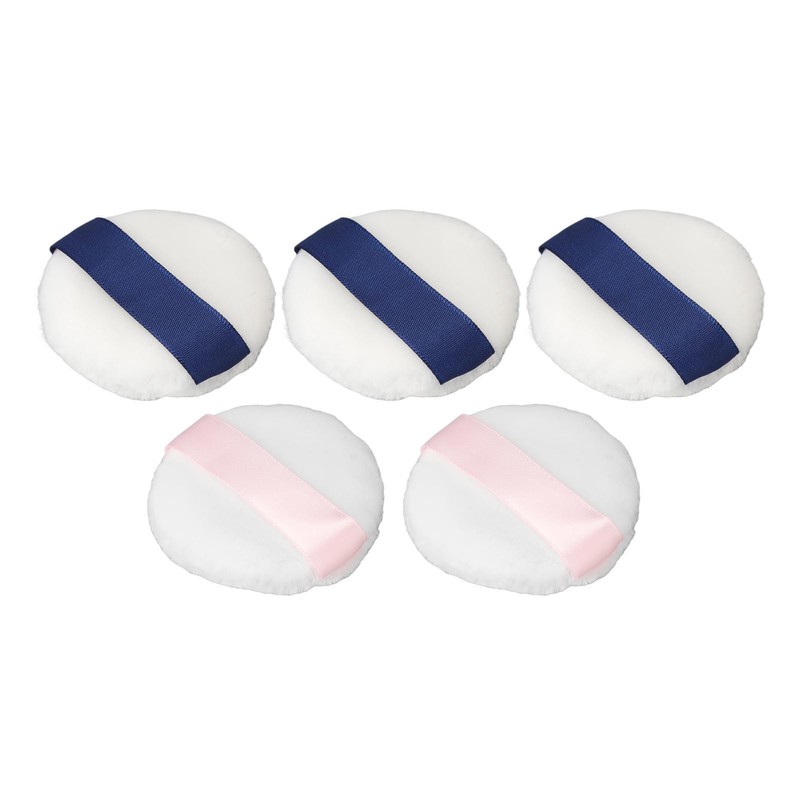 5pcs Face Powder Puff Double Sided Raised Pile Soft Skin