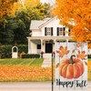 Happy Fall Garden Flag 12×18 Inch Double Sided Vertical Thanksgiving