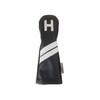 Sunfish Leather Hybrid H Golf Headcover Black and White