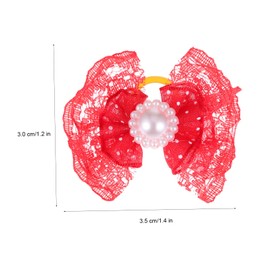 Minkissy Dog Bows for Small Dogs 50 Pcs Pet Hair Bow Ties with Rubber Band Fashion Pet Accessories