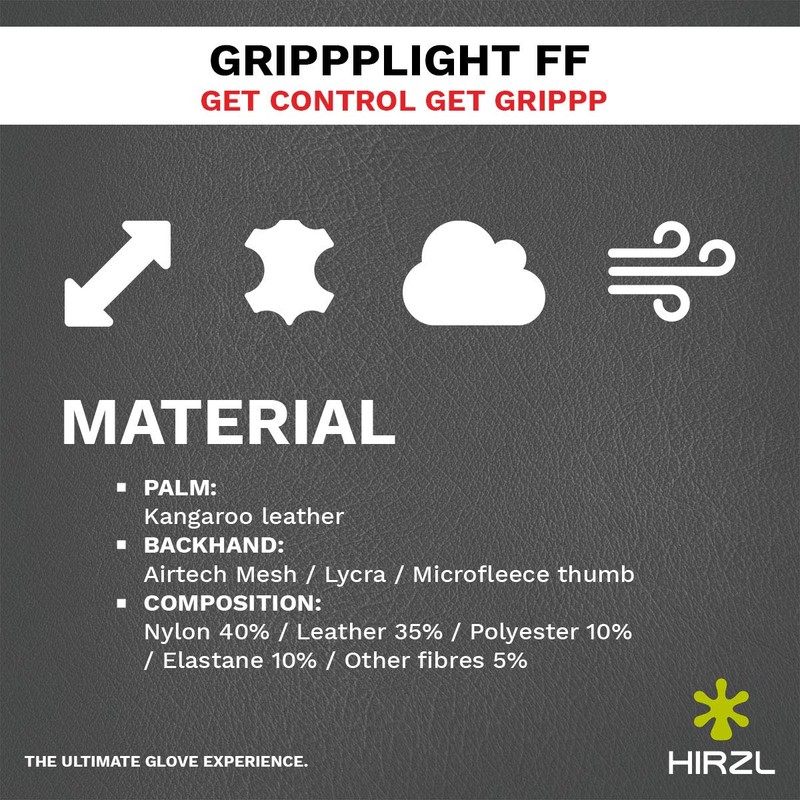 HIRZL GRIPPP Light FF (All Black, L/9)