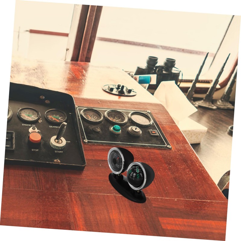 ULTECHNOVO Automotive Compass Ball Adjustable Two in Pointer for Car