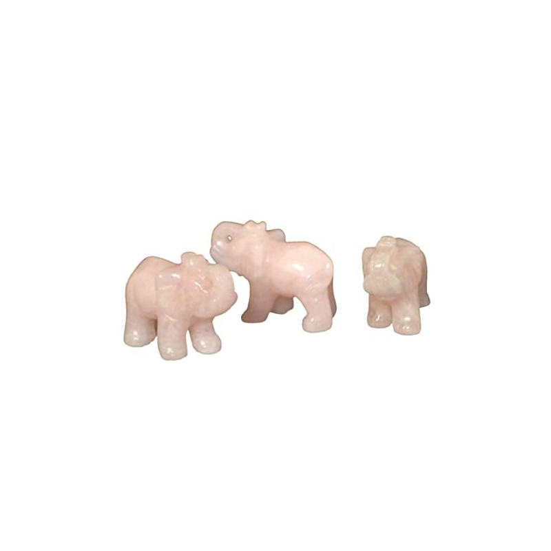 Edelsteinartikel Rose Quartz Elephant, Crystal Elephant 5 cm, Rose Quartz