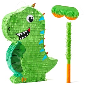 JOYIN Dinosaur Pinata with Plastic Bat and Paper Blindfold15.5H X 10.5W X 3D), Cinco De Mayo Party, Dinosaur Animal Theme Parties Decorations, Indoor or Outdoor fiesta