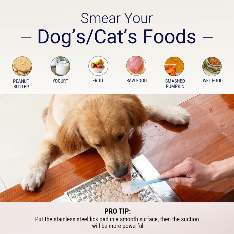 PEGGY11 Durable Stainless Steel Lick Pad for Cats & Dogs