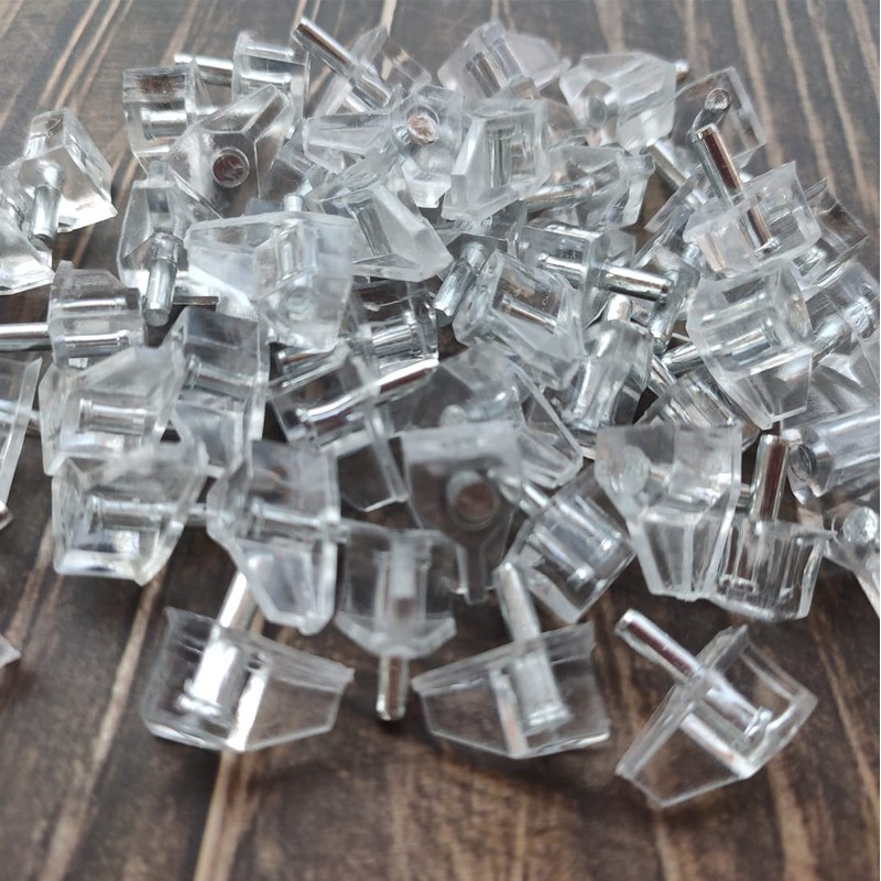 1/8 Inch 3mm Clear Shelf Support Pegs Plastic Cabinet Shelf
