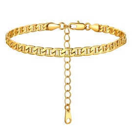 Bestyle Anklet, Women's, Men's, Stainless Steel, Chain, Hypoallergenic, Leave on, Unisex, Simple