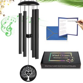 Chiwan 35″ Memorial Wind Chimes, Sympathy Gifts for Loss of Loved One, Adjustable Sound Windchimes Outdoors, Large Wind Catcher Windchime （Brother）