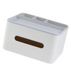 Tissue Box Holder Multifunctional Rectangular Tissue Box Cover with Remote