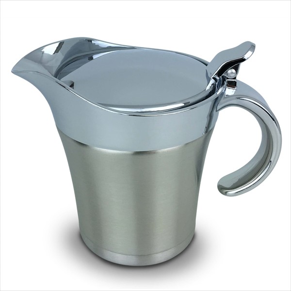 Gravidus Stainless Steel Thermal Gravy Boat, Sauce Jug with Hinged