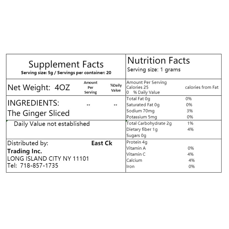 Greenlike Dried Kaempferia Galanga Sand Ginger Sliced 4oz 沙姜片