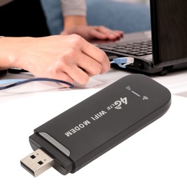 Akozon 4G LTE USB WiFi Router, Portable 150Mbps Mobile Hotspot Support 10 Users, Wireless Internet Dongle Modem for Tablet Laptop, Perfect for Travel, Black