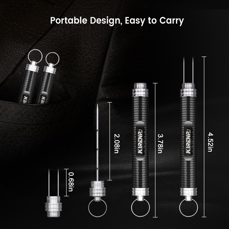 2-Pack Cigar Draw Enhancer Tool, Cigar Poker & Cigar Nubber