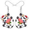DALANE Acrylic Cute Christmas Tree Garland Cow Earrings Dangle Drop