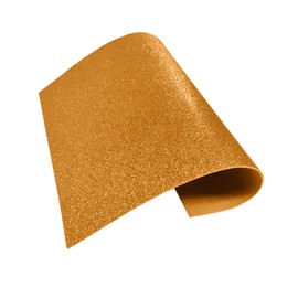 Barrilito Foamy carta con diamantina en color naraja, 1 paquete con 10 hojas. FCG025