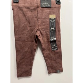Gerber Modern Moments Baby Girl Leggings NWT SZ 3-6 Months Brown Solid