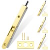 Hicarer 4 Pcs 7 Inch Solid Brass Flush Bolt French