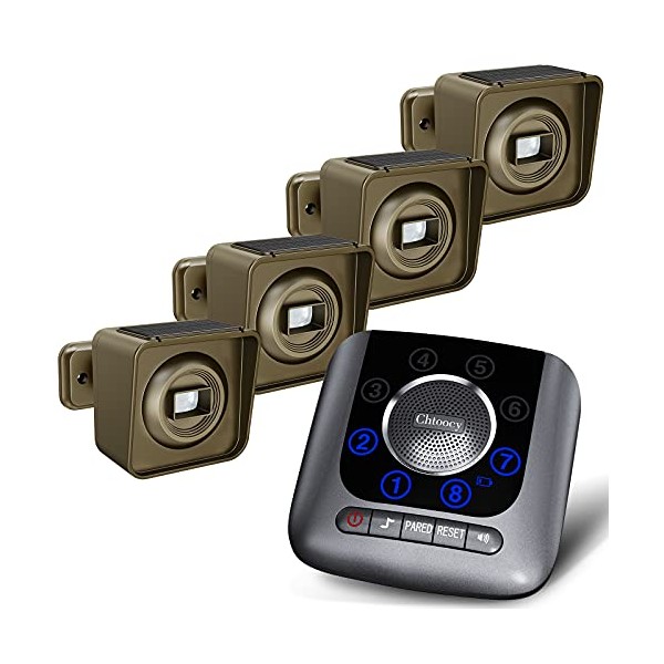 Solar Driveway Alarm Wireless Long Range Weatherproof, Easy Use Upgrade