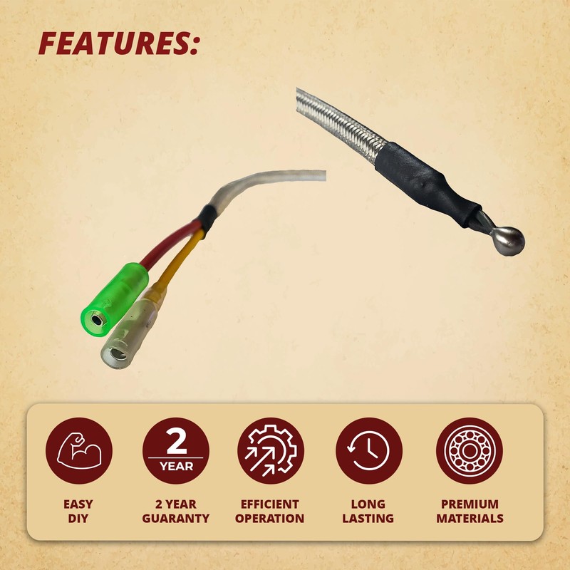 Quadrafire 812-4470 14" Replacement Burnpot Thermocouple Fits Castile Contour Mt