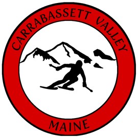 Athena Brands Carrabassett Valley Maine Extreme Skier - Car Truck Window Bumper Sticker Decal - Red
