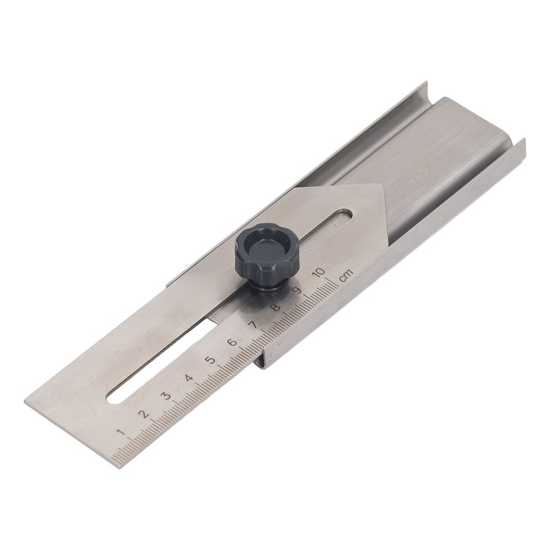 Sliding Line Ruler 0 To 100mm Stainless Steel Clear Scale
