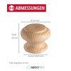 Gedotec Giovanni Wooden Furniture Knobs, Diameter: 35 mm, Pack of