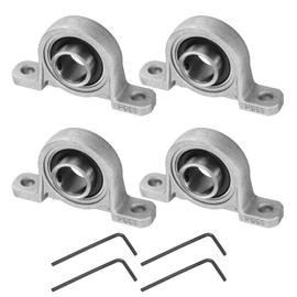 sourcing map 4pcs KP003 Pillow Block Bearings 17mm Bore Bearing Units Zinc Alloy Flange Mounted Bearing Housing, P6(ABEC3)