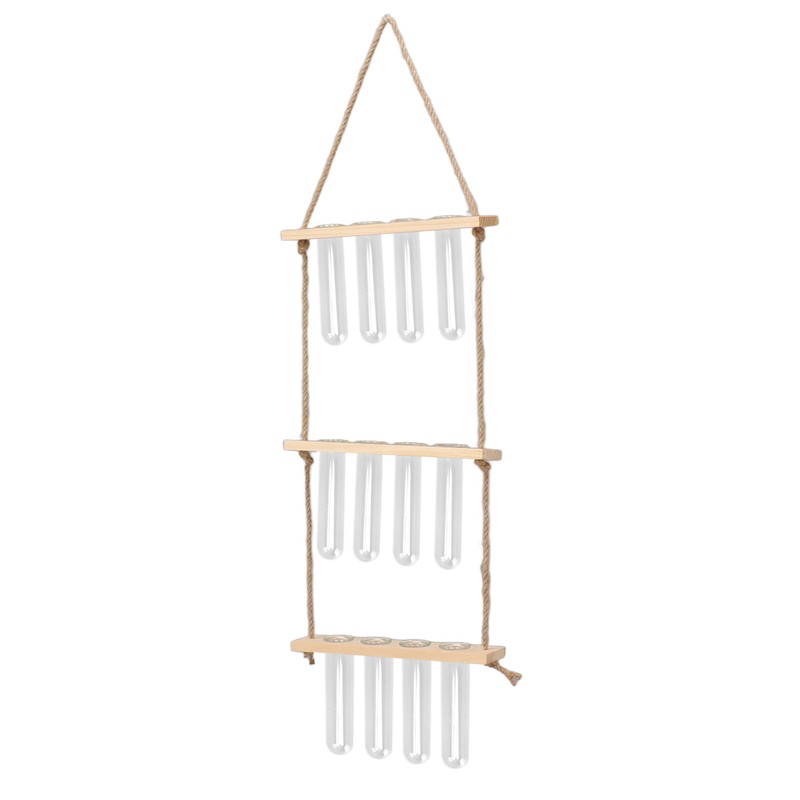 3 Tiered Wall Hanging Plant Terrarium with 12 Test Tubes