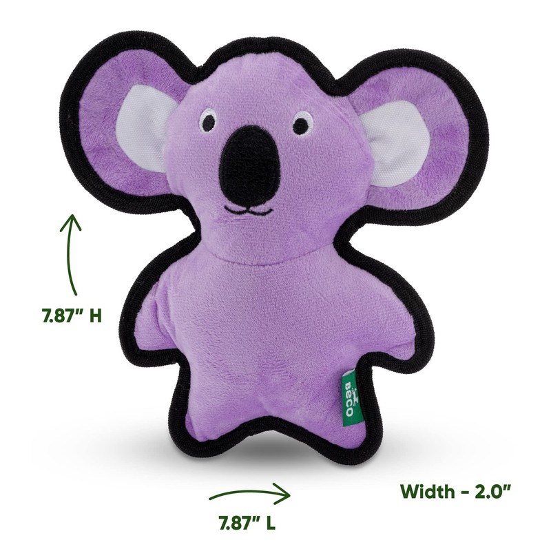 Beco Rough & Tough Purple Koala Bear Chew, Fetch &