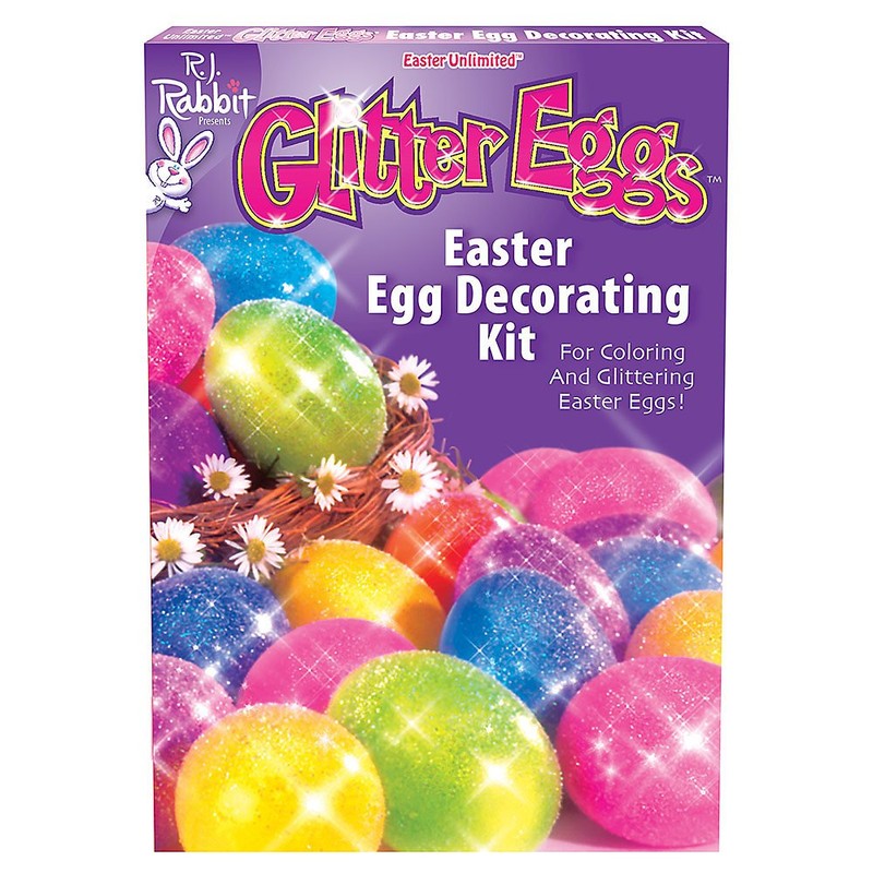 Fun World Glitter Egg Decorating Kit Standard,Blue