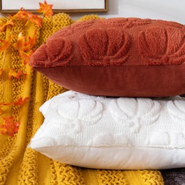 Lonnalee Cushion Cover Pumpkin Autumn Motif 45 x 45 cm, Autumn Cushion Cover Autumn, Modern Autumn Decoration Indoor Aesthetic Room Decoration, Autumn Decoration Pumpkin Cushion, Autumn Cushion for