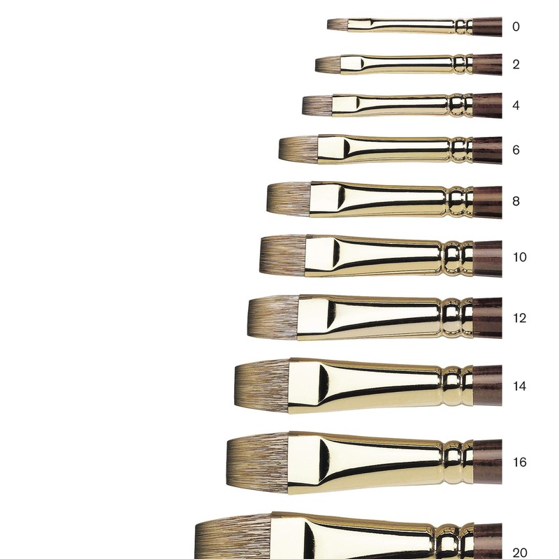 Winsor and Newton 5501000 Monarch Short Flat/Bright Brush, 0 Size